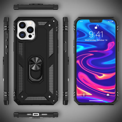 NALIA Panzerhülle für iPhone 12 Pro Max – Ring-Ständer 360° & Magnet-Halterung Kompatibel – RINGDEFEND (Stoßfestes Outdoor Case) – Marke aus Berlin