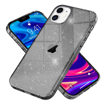 NALIA Glitzerhülle für iPhone 12 Mini – Funkelndes Silikon Case – DAZZLIN (Transparent & Stoßfest) – Marke aus Berlin