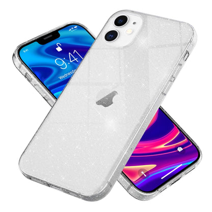 NALIA Glitzerhülle für iPhone 12 / 12 Pro – Funkelndes Silikon Case – DAZZLIN (Transparent & Stoßfest) – Marke aus Berlin