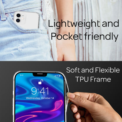 NALIA Transparente Hülle für iPhone 12 Mini – Harte Rückseite & Silikon Rand – IGNITE (Stoßfeste Handyhülle & Verstärkte Ecken) – Marke aus Berlin