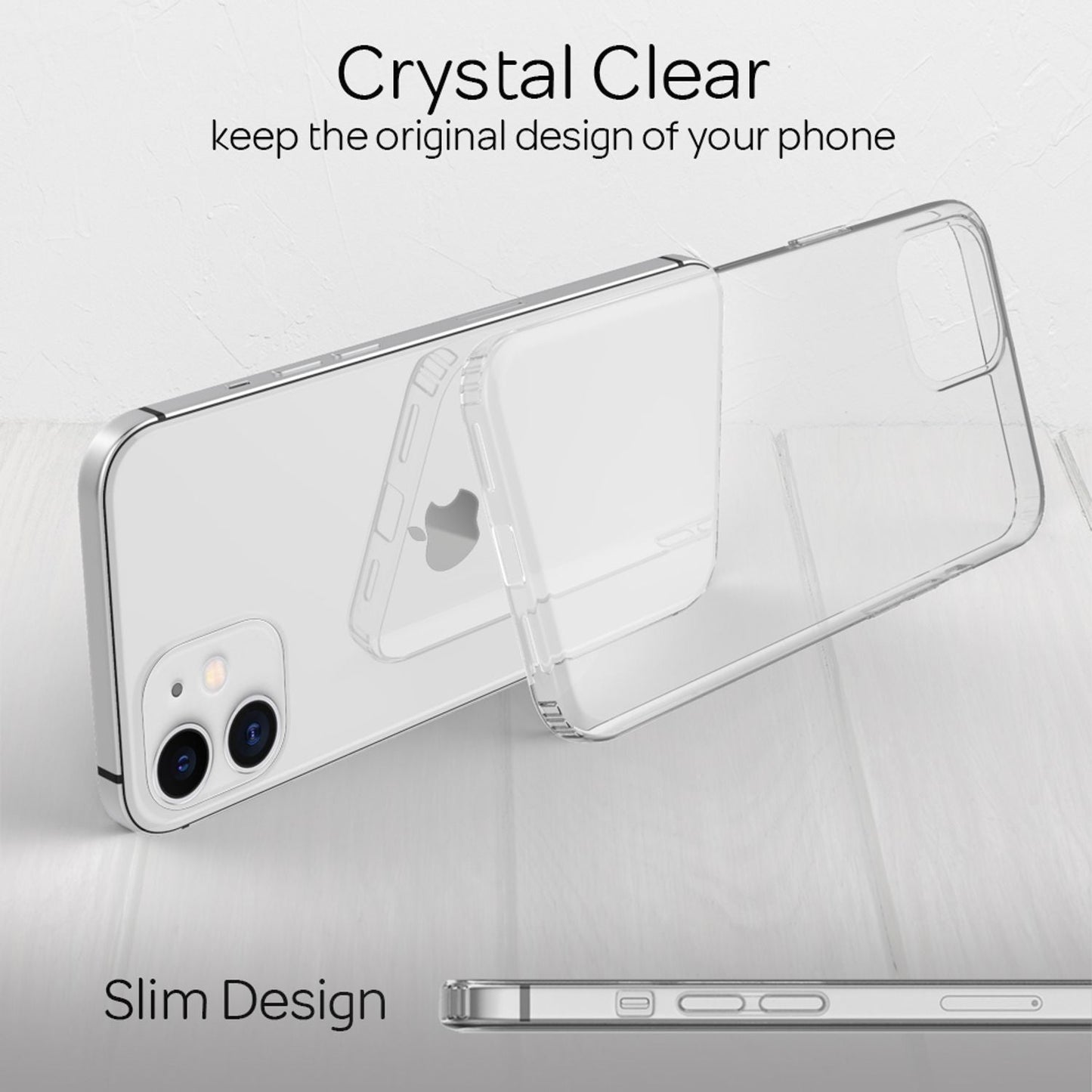 NALIA Transparente Hülle für iPhone 12 / iPhone 12 Pro – Harte Rückseite & Silikon Rand – IGNITE (Stoßfeste Handyhülle & Verstärkte Ecken) – Marke aus Berlin