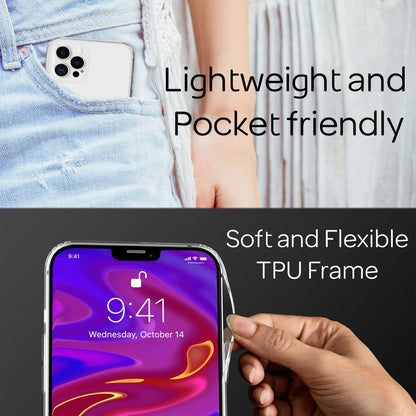 NALIA Transparente Hülle für iPhone 12 Pro Max – Harte Rückseite & Silikon Rand – IGNITE (Stoßfeste Handyhülle & Verstärkte Ecken) – Marke aus Berlin