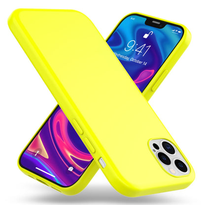 NALIA Neon Silikonhülle für iPhone 12 Pro Max – Soft-Touch & Signal-Neon – NEONSHOCK (Matte Schutzhülle) – Marke aus Berlin