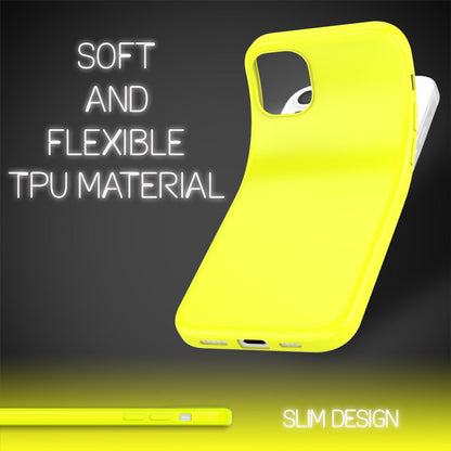 NALIA Neon Silikonhülle für iPhone 12 Pro Max – Soft-Touch & Signal-Neon – NEONSHOCK (Matte Schutzhülle) – Marke aus Berlin