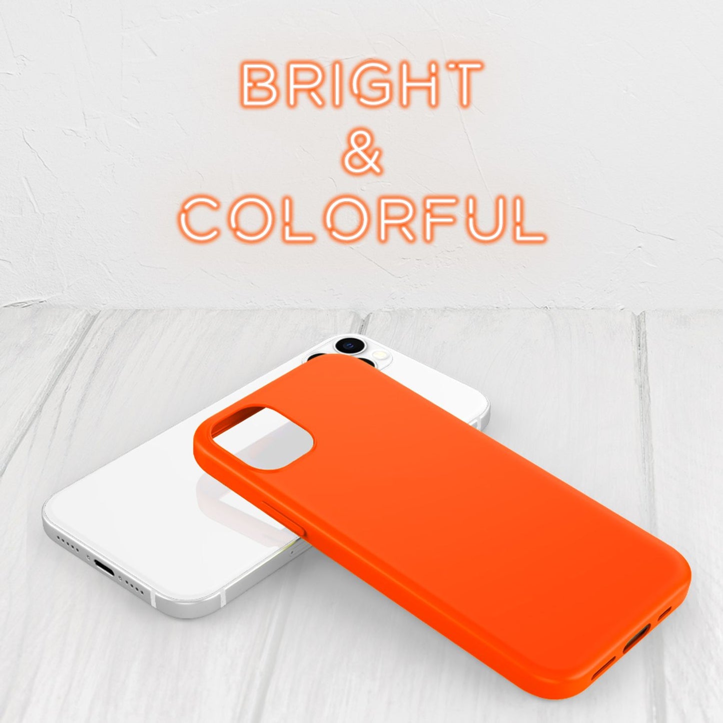 NALIA Neon Silikonhülle für iPhone 12 Pro Max – Soft-Touch & Signal-Neon – NEONSHOCK (Matte Schutzhülle) – Marke aus Berlin