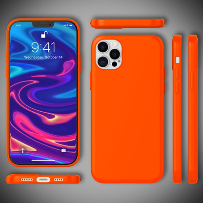 NALIA Neon Silikonhülle für iPhone 12 Pro Max – Soft-Touch & Signal-Neon – NEONSHOCK (Matte Schutzhülle) – Marke aus Berlin