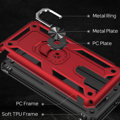 NALIA Panzerhülle für Xiaomi Redmi 9 – Ring-Ständer 360° & Magnet-Halterung Kompatibel – RINGDEFEND (Stoßfestes Outdoor Case) – Marke aus Berlin