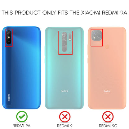 NALIA Silikonhülle für Xiaomi Redmi 9A – Rutschfest & Matt – VORTEX (Gebürstete Optik & Carbon Design) – Marke aus Berlin