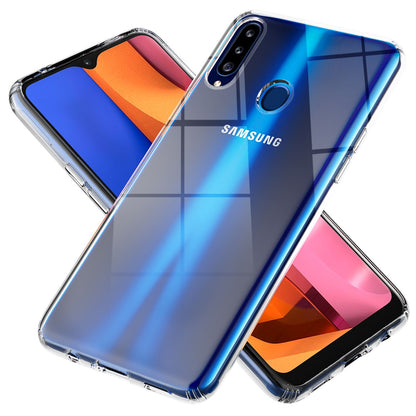 NALIA Transparente Hülle für Samsung Galaxy A20s – Harte Rückseite & Silikon Rand – IGNITE (Stoßfeste Handyhülle & Verstärkte Ecken) – Marke aus Berlin