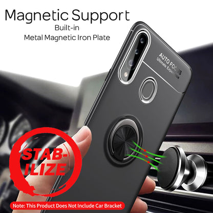 NALIA Ringhülle für Samsung Galaxy A20s – Ring-Ständer 360° & für Magnet-Halter – GRIP360 (Mattiertes Silikon Case) – Marke aus Berlin