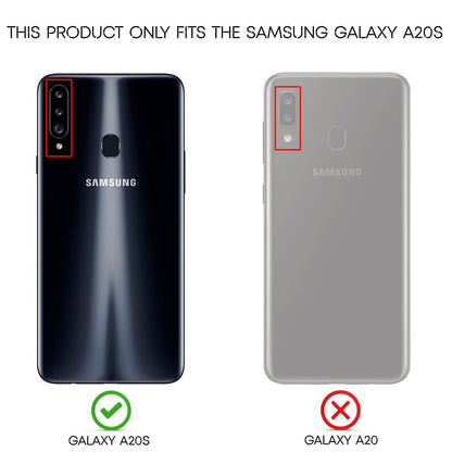 NALIA Design Case kompatibel mit Samsung Galaxy A20s Hülle, Leder Look Stylische Handyhülle Stoßfeste Silikon Schutzhülle, Slim Phone Backcover Skin Dünne Handy-Tasche Cover Etui Robust - Schwarz