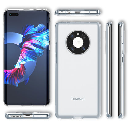 NALIA Transparente Hülle für Huawei Mate 40 Pro – Harte Rückseite & Silikon Rand – IGNITE (Stoßfeste Handyhülle & Verstärkte Ecken) – Marke aus Berlin
