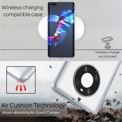 NALIA Transparente Hülle für Huawei Mate 40 Pro – Harte Rückseite & Silikon Rand – IGNITE (Stoßfeste Handyhülle & Verstärkte Ecken) – Marke aus Berlin