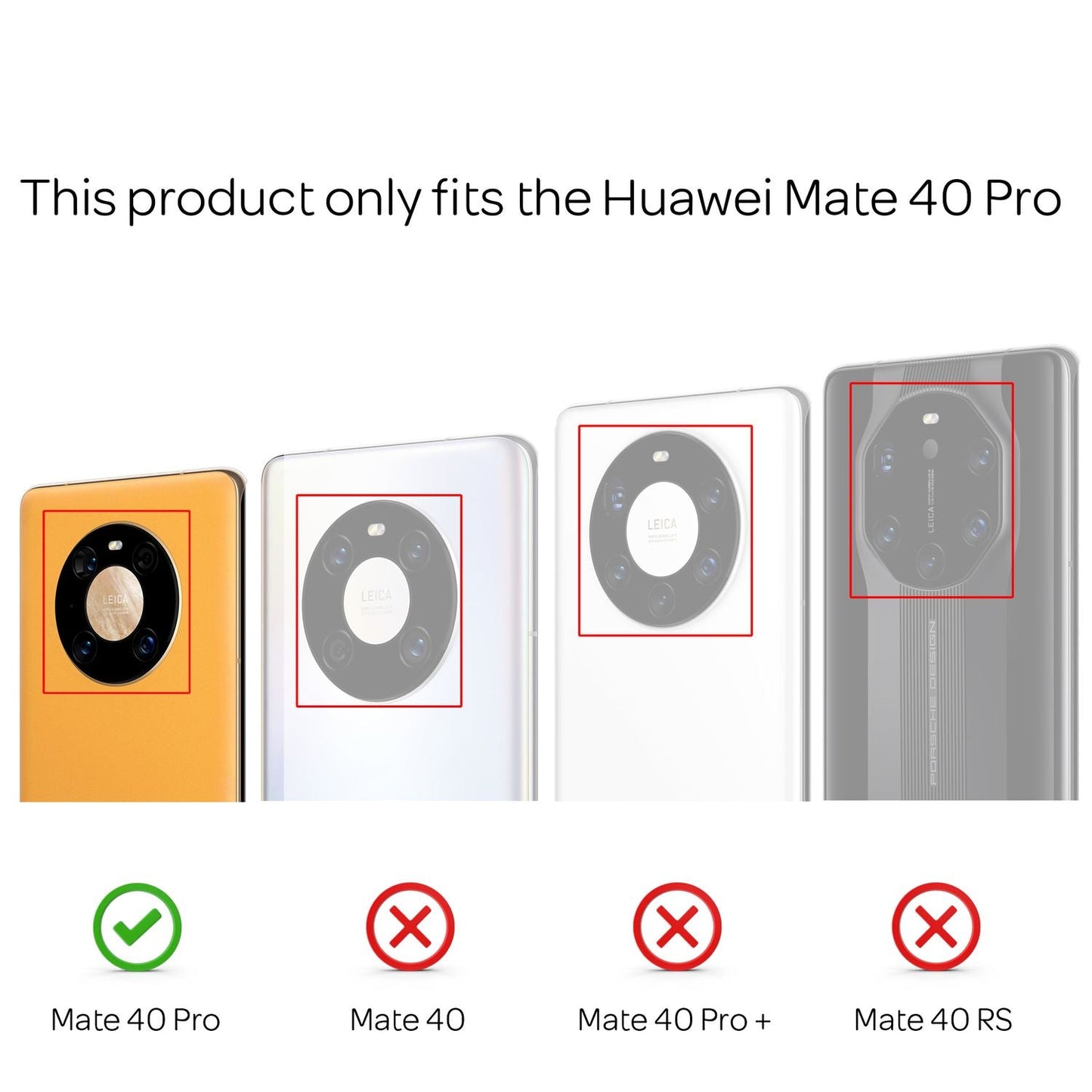 NALIA Transparente Hülle für Huawei Mate 40 Pro – Harte Rückseite & Silikon Rand – IGNITE (Stoßfeste Handyhülle & Verstärkte Ecken) – Marke aus Berlin