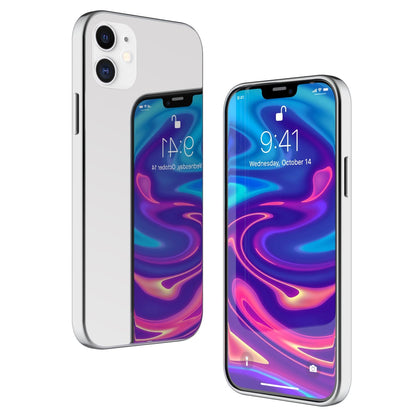 NALIA Spiegelhülle für iPhone 12 Mini – Echtes Glas (9H Spiegel & Robust) – RAYN (Premium Hardcase & Silikon Bumper) – Marke aus Berlin