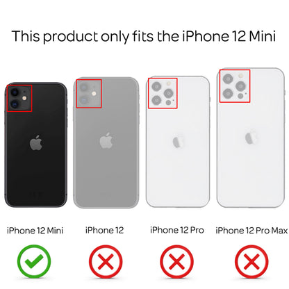 NALIA Spiegelhülle für iPhone 12 Mini – Echtes Glas (9H Spiegel & Robust) – RAYN (Premium Hardcase & Silikon Bumper) – Marke aus Berlin