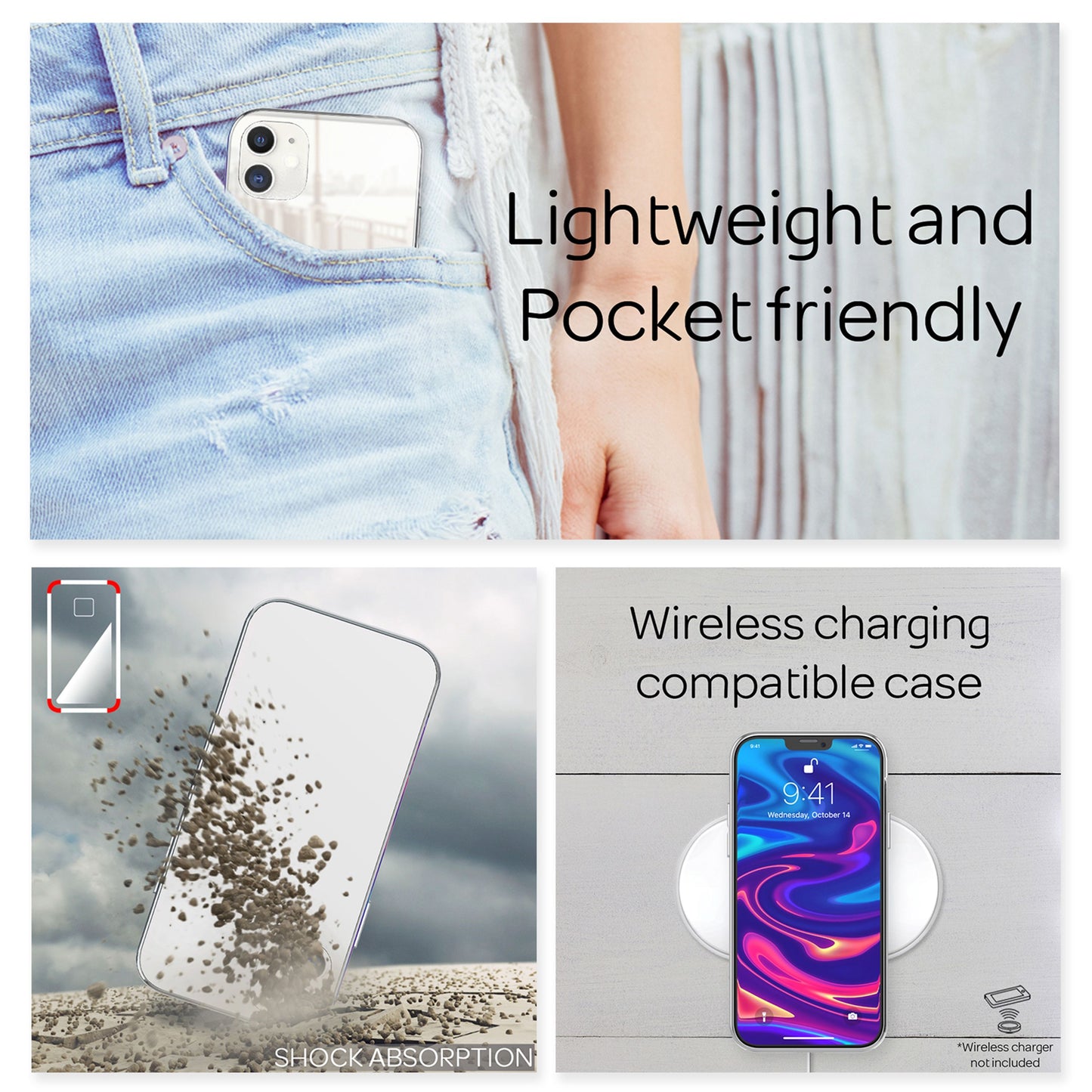 NALIA Spiegelhülle für iPhone 12 Mini – Echtes Glas (9H Spiegel & Robust) – RAYN (Premium Hardcase & Silikon Bumper) – Marke aus Berlin