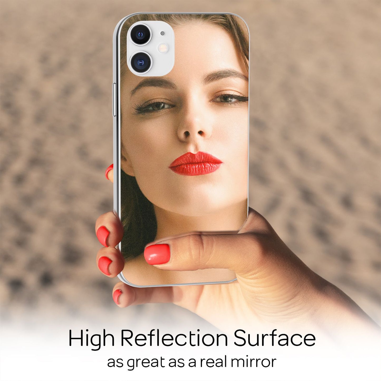 NALIA Spiegelhülle für iPhone 12 / 12 Pro – Echtes Glas (9H Spiegel & Robust) – RAYN (Premium Hardcase & Silikon Bumper) – Marke aus Berlin