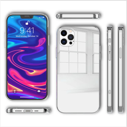 NALIA Spiegelhülle für iPhone 12 Pro Max – Echtes Glas (9H Spiegel & Robust) – RAYN (Premium Hardcase & Silikon Bumper) – Marke aus Berlin