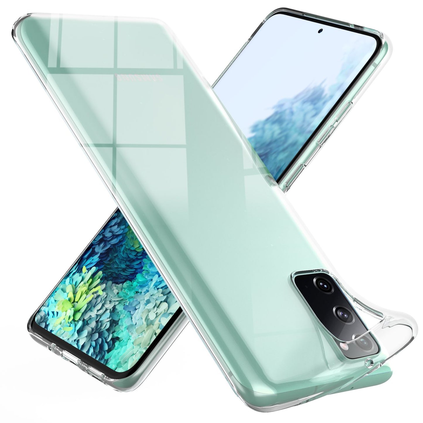 NALIA Transparente Silikonhülle für Samsung Galaxy S20 FE – Anti-Gelb & Rutschfest – GLAZE (Handyhülle Kristallklar, Schlank & Stoßfest) – Marke aus Berlin