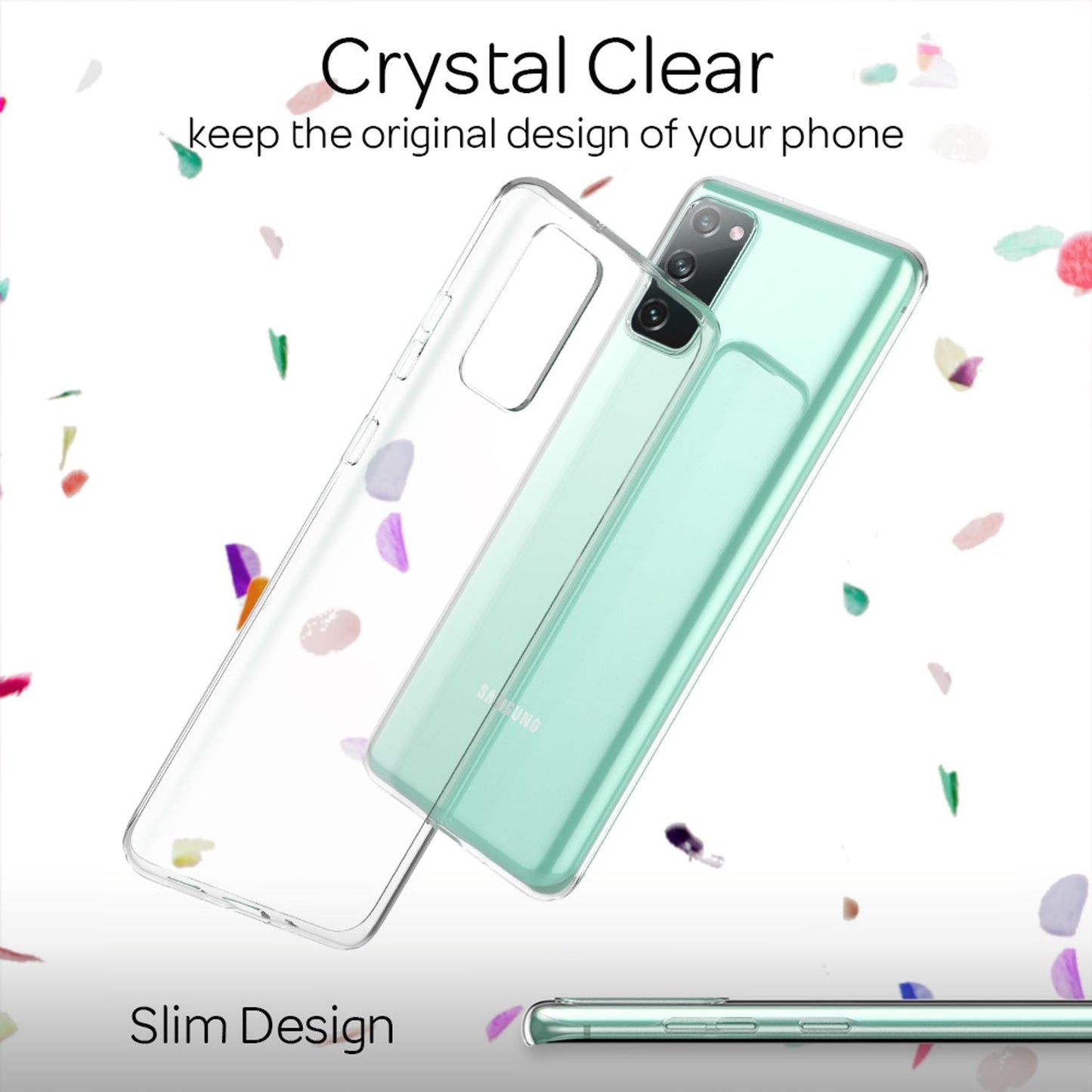 NALIA Transparente Silikonhülle für Samsung Galaxy S20 FE – Anti-Gelb & Rutschfest – GLAZE (Handyhülle Kristallklar, Schlank & Stoßfest) – Marke aus Berlin