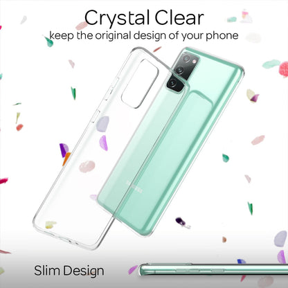 NALIA Transparente Silikonhülle für Samsung Galaxy S20 FE – Anti-Gelb & Rutschfest – GLAZE (Handyhülle Kristallklar, Schlank & Stoßfest) – Marke aus Berlin