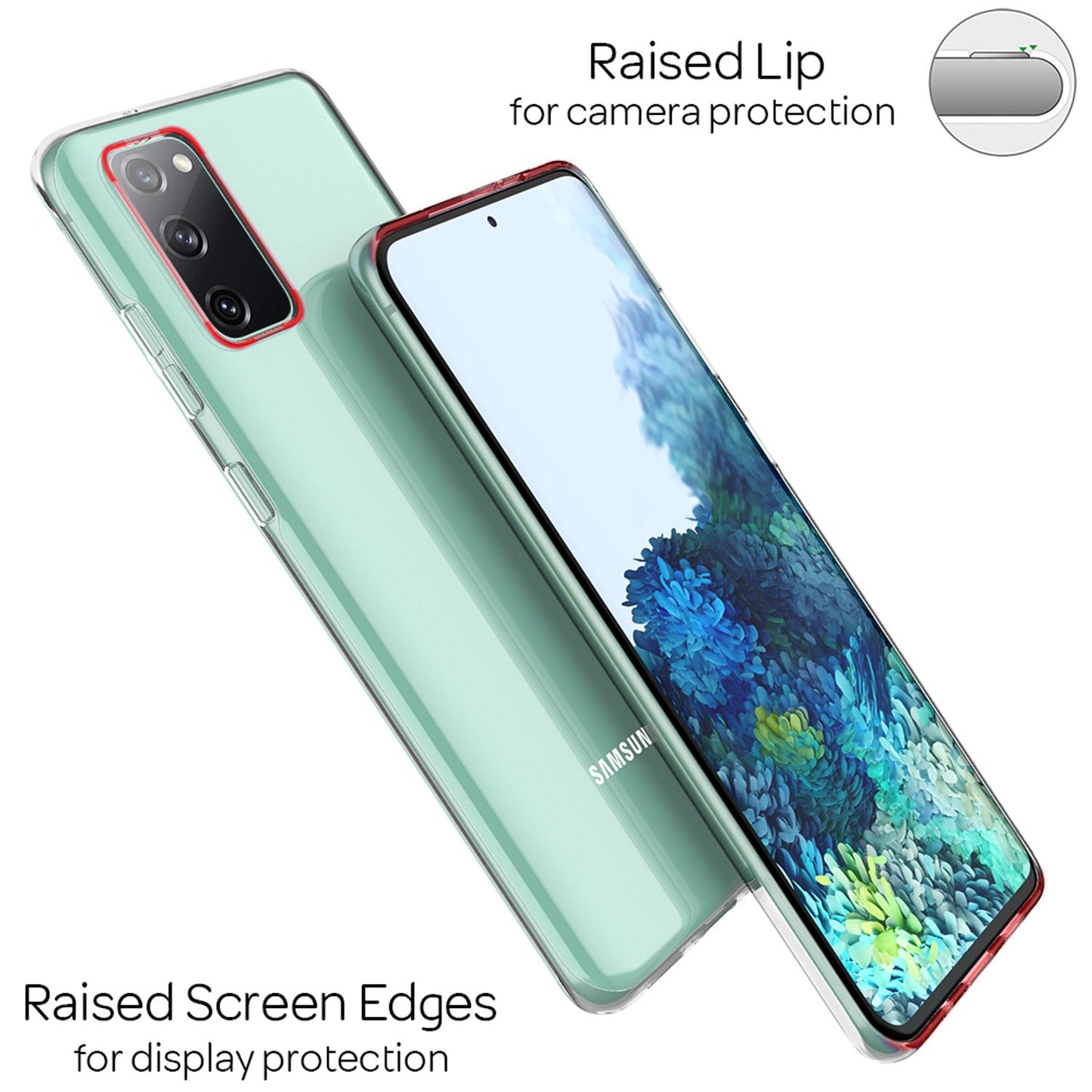 NALIA Transparente Silikonhülle für Samsung Galaxy S20 FE – Anti-Gelb & Rutschfest – GLAZE (Handyhülle Kristallklar, Schlank & Stoßfest) – Marke aus Berlin