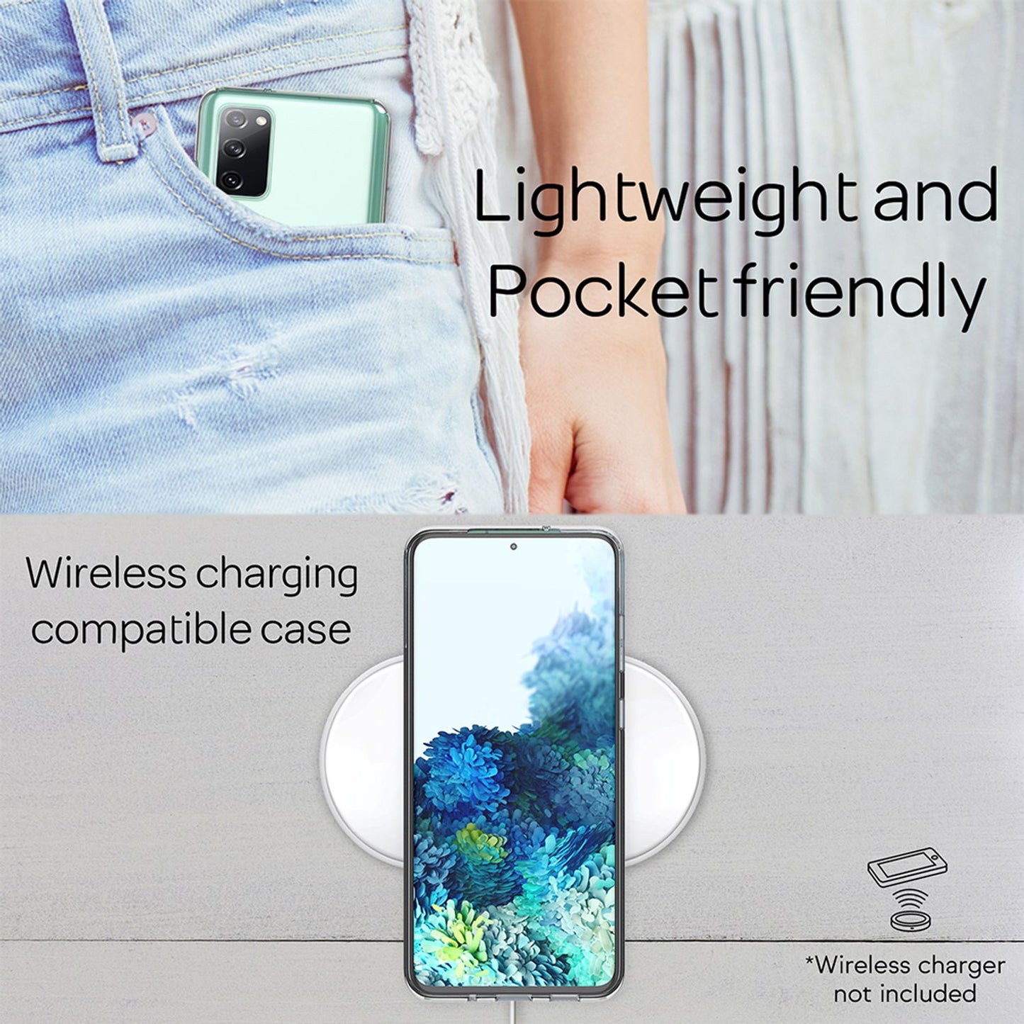 NALIA Transparente Silikonhülle für Samsung Galaxy S20 FE – Anti-Gelb & Rutschfest – GLAZE (Handyhülle Kristallklar, Schlank & Stoßfest) – Marke aus Berlin