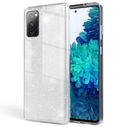 NALIA Glitzerhülle für Samsung Galaxy S20 FE – Funkelnder Glitzer-Look & Grip – SHINEPOP (Silikon Case) – Marke aus Berlin