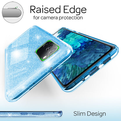 NALIA Glitzerhülle für Samsung Galaxy S20 FE – Funkelnder Glitzer-Look & Grip – SHINEPOP (Silikon Case) – Marke aus Berlin