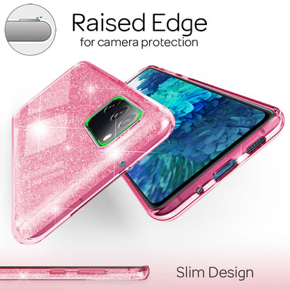 NALIA Glitzerhülle für Samsung Galaxy S20 FE – Funkelnder Glitzer-Look & Grip – SHINEPOP (Silikon Case) – Marke aus Berlin