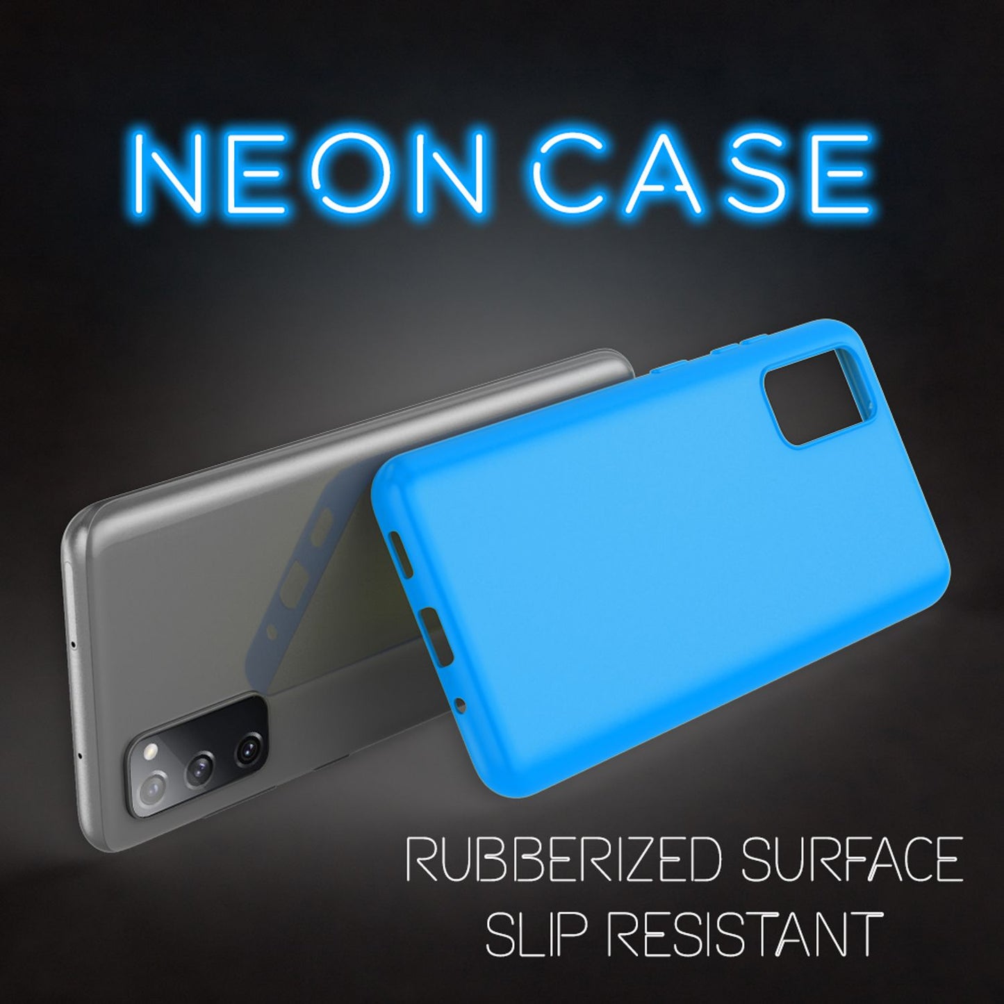NALIA Neon Silikonhülle für Samsung Galaxy S20 FE – Soft-Touch & Signal-Neon – NEONSHOCK (Matte Schutzhülle) – Marke aus Berlin
