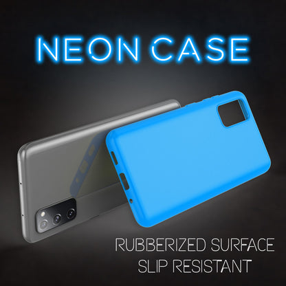 NALIA Neon Silikonhülle für Samsung Galaxy S20 FE – Soft-Touch & Signal-Neon – NEONSHOCK (Matte Schutzhülle) – Marke aus Berlin