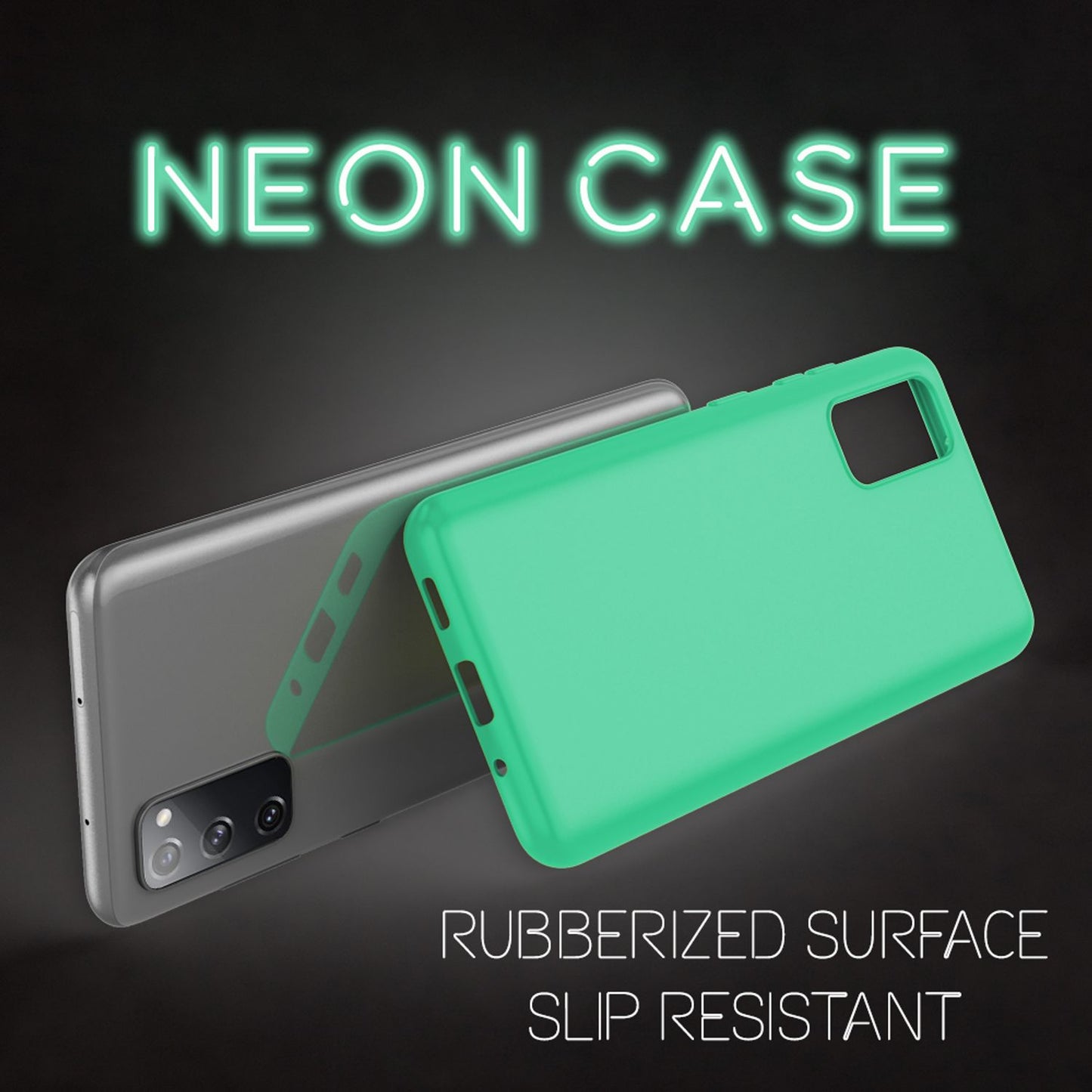 NALIA Neon Silikonhülle für Samsung Galaxy S20 FE – Soft-Touch & Signal-Neon – NEONSHOCK (Matte Schutzhülle) – Marke aus Berlin
