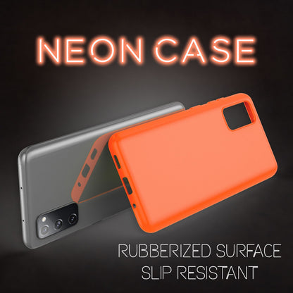 NALIA Neon Silikonhülle für Samsung Galaxy S20 FE – Soft-Touch & Signal-Neon – NEONSHOCK (Matte Schutzhülle) – Marke aus Berlin
