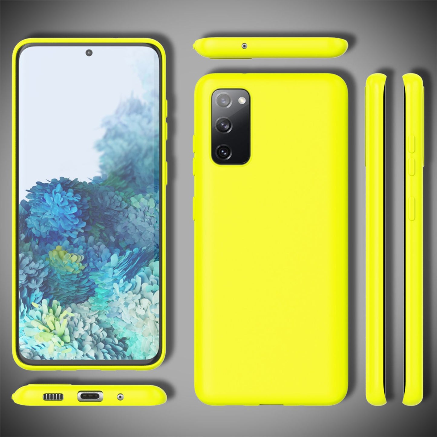 NALIA Neon Silikonhülle für Samsung Galaxy S20 FE – Soft-Touch & Signal-Neon – NEONSHOCK (Matte Schutzhülle) – Marke aus Berlin