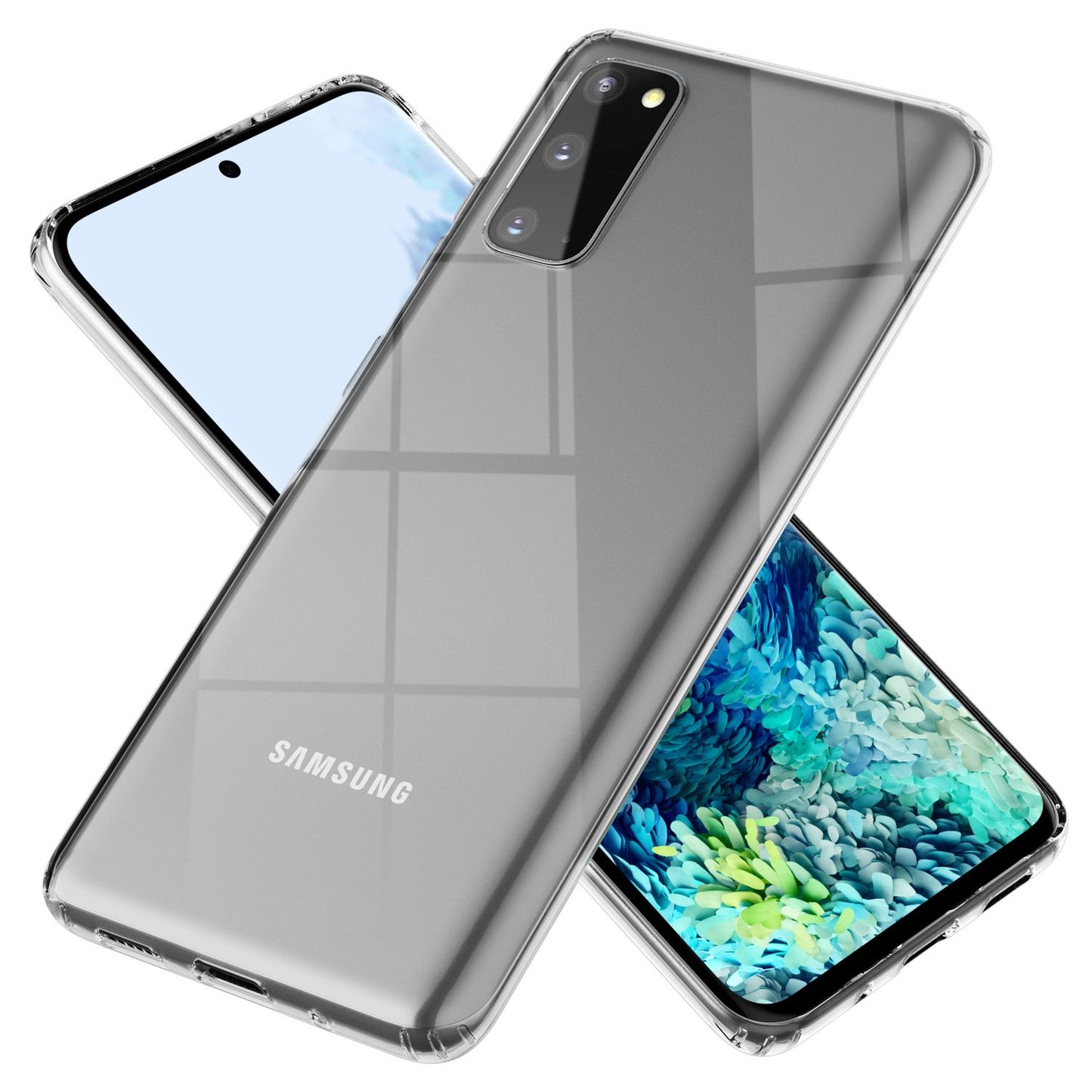 NALIA Transparente Hülle für Samsung Galaxy S20 – Harte Rückseite & Silikon Rand – IGNITE (Stoßfeste Handyhülle & Verstärkte Ecken) – Marke aus Berlin