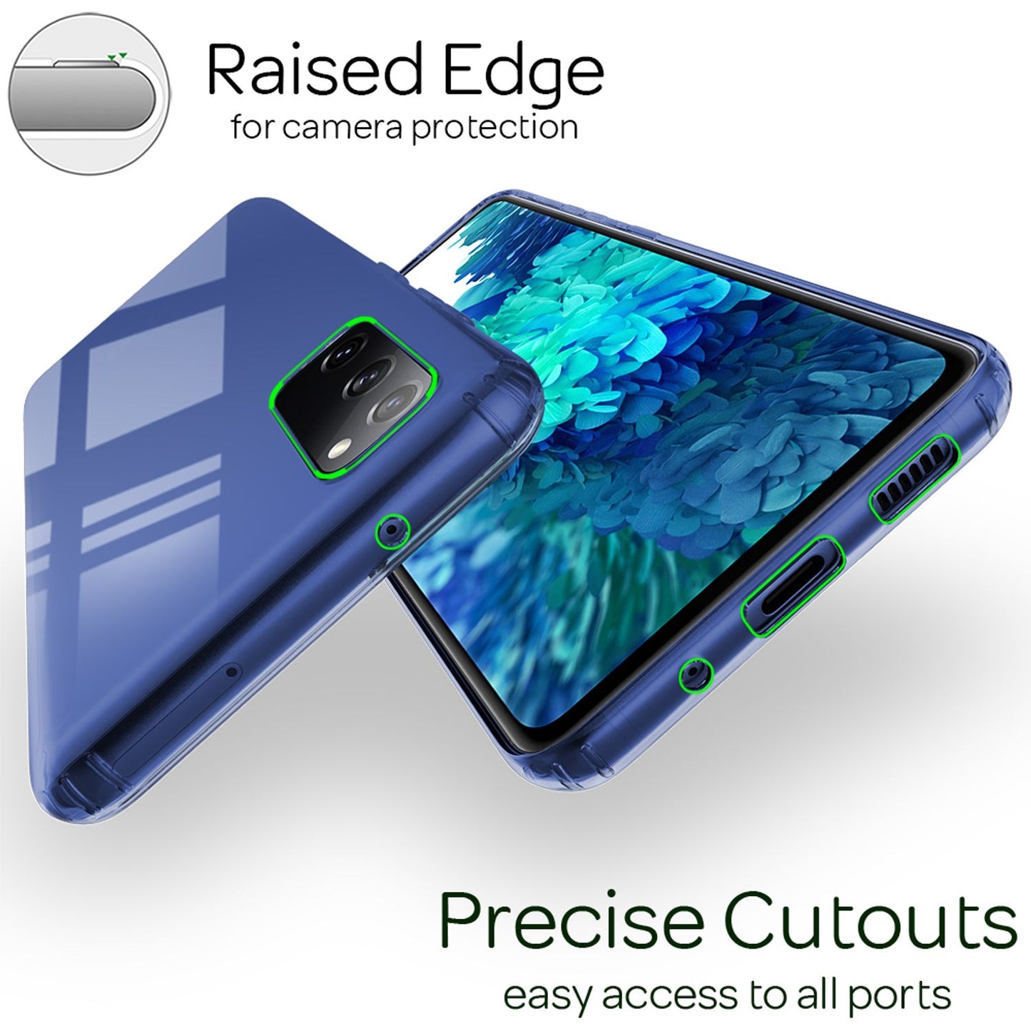 NALIA Transparente Hülle für Samsung Galaxy S20 FE – Harte Rückseite & Silikon Rand – IGNITE (Stoßfeste Handyhülle & Verstärkte Ecken) – Marke aus Berlin