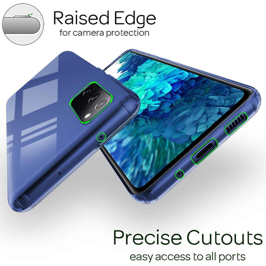 NALIA Transparente Hülle für Samsung Galaxy S20 FE – Harte Rückseite & Silikon Rand – IGNITE (Stoßfeste Handyhülle & Verstärkte Ecken) – Marke aus Berlin