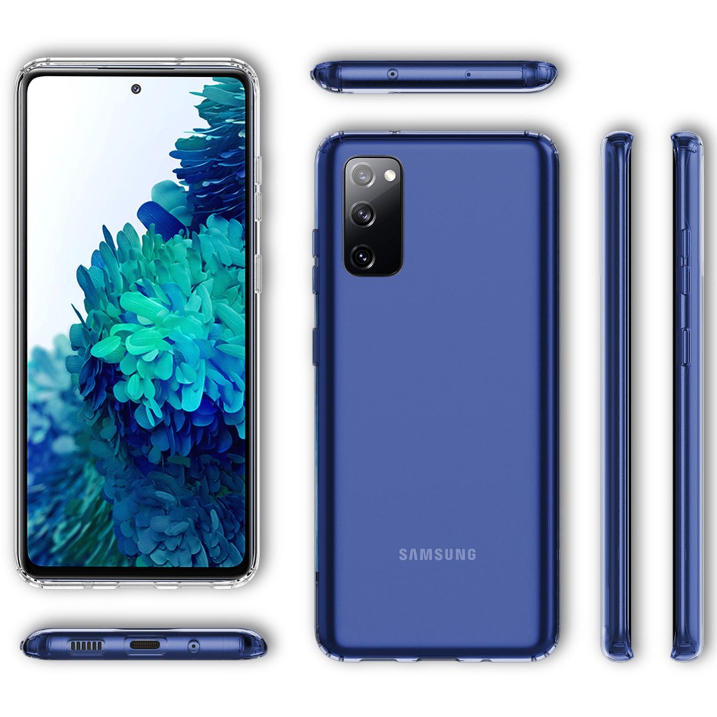 NALIA Transparente Hülle für Samsung Galaxy S20 FE – Harte Rückseite & Silikon Rand – IGNITE (Stoßfeste Handyhülle & Verstärkte Ecken) – Marke aus Berlin