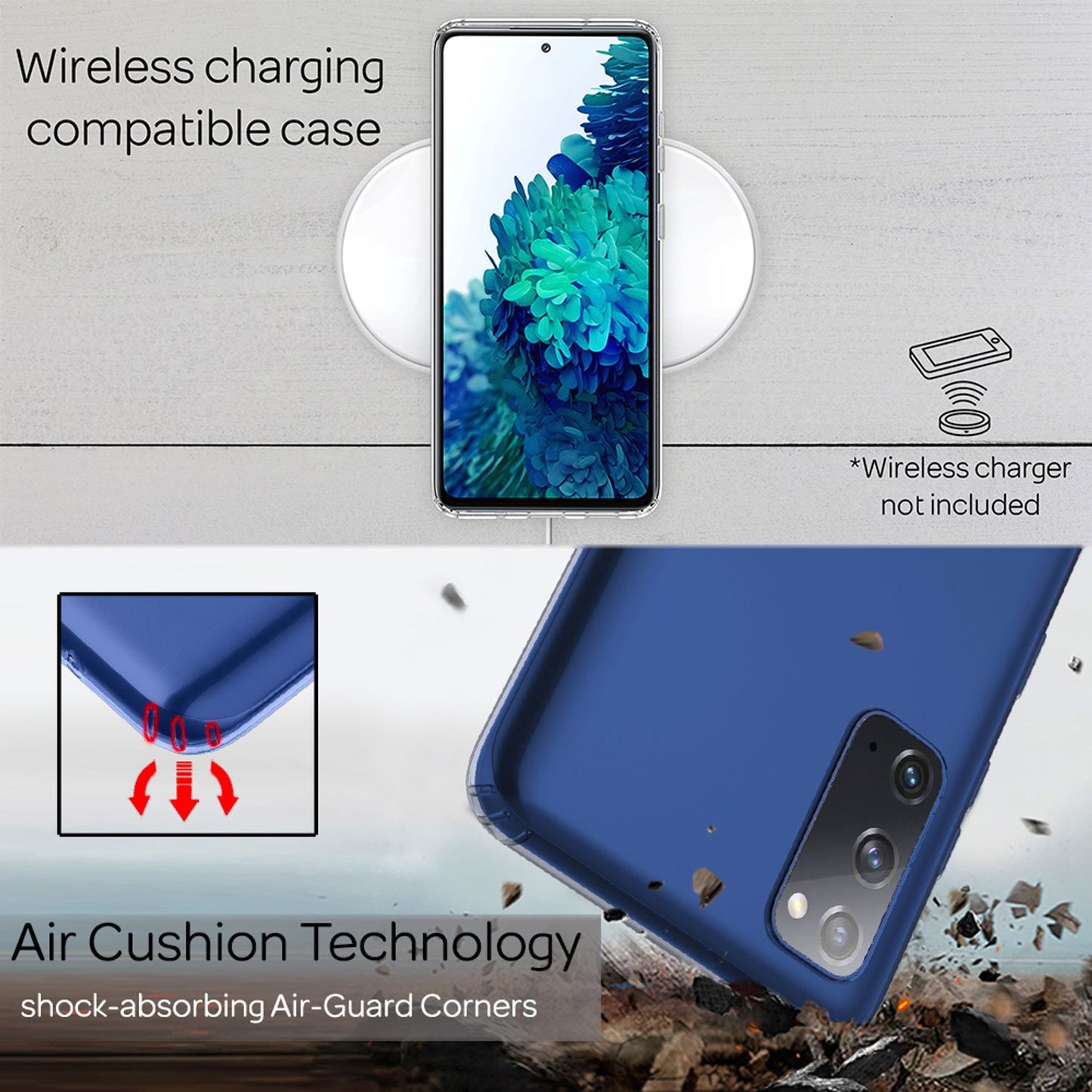 NALIA Transparente Hülle für Samsung Galaxy S20 FE – Harte Rückseite & Silikon Rand – IGNITE (Stoßfeste Handyhülle & Verstärkte Ecken) – Marke aus Berlin