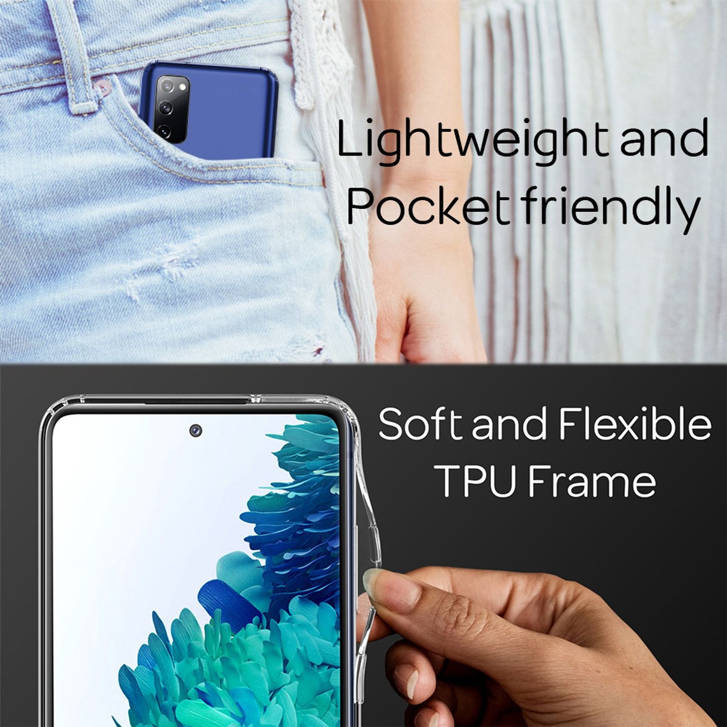 NALIA Transparente Hülle für Samsung Galaxy S20 FE – Harte Rückseite & Silikon Rand – IGNITE (Stoßfeste Handyhülle & Verstärkte Ecken) – Marke aus Berlin