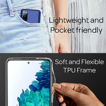 NALIA Transparente Hülle für Samsung Galaxy S20 FE – Harte Rückseite & Silikon Rand – IGNITE (Stoßfeste Handyhülle & Verstärkte Ecken) – Marke aus Berlin