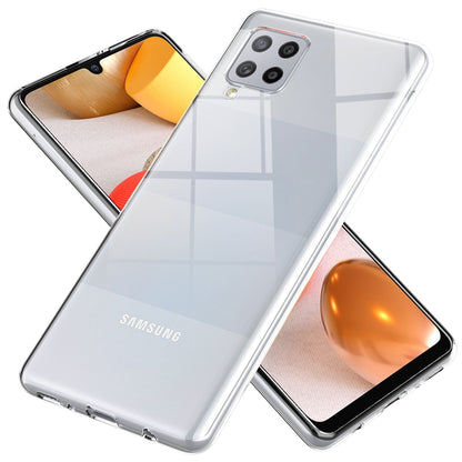 NALIA Transparente Silikonhülle für Samsung Galaxy A42 5G – Anti-Gelb & Rutschfest – GLAZE (Handyhülle Kristallklar, Schlank & Stoßfest) – Marke aus Berlin