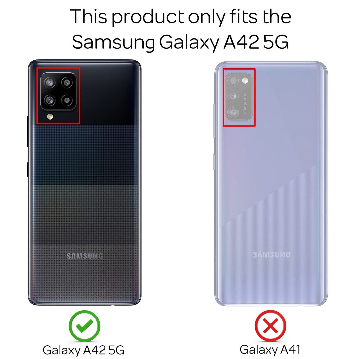 NALIA Transparente Silikonhülle für Samsung Galaxy A42 5G – Anti-Gelb & Rutschfest – GLAZE (Handyhülle Kristallklar, Schlank & Stoßfest) – Marke aus Berlin