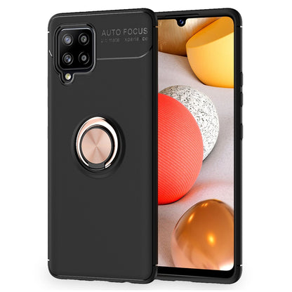 NALIA Ringhülle für Samsung Galaxy A42 5G – Ring-Ständer 360° & für Magnet-Halter – GRIP360 (Mattiertes Silikon Case) – Marke aus Berlin