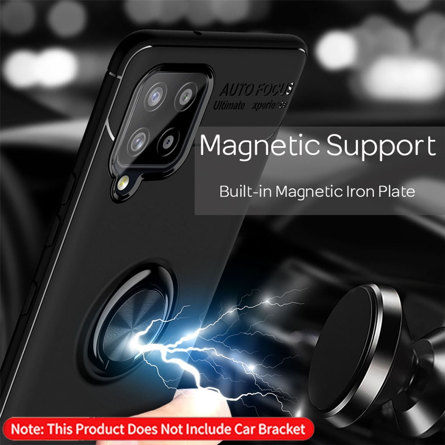 NALIA Ringhülle für Samsung Galaxy A42 5G – Ring-Ständer 360° & für Magnet-Halter – GRIP360 (Mattiertes Silikon Case) – Marke aus Berlin