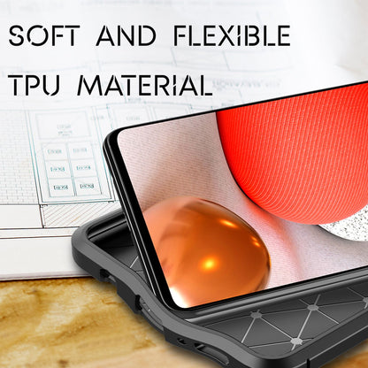 NALIA Design Case kompatibel mit Samsung Galaxy A42 5G Hülle, Leder Look Stylische Handyhülle Stoßfeste Silikon Schutzhülle, Slim Phone Backcover Skin Dünne Handy-Tasche Cover Robust - Schwarz