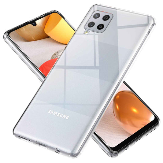 NALIA Transparente Hülle für Samsung Galaxy A42 5G – Harte Rückseite & Silikon Rand – IGNITE (Stoßfeste Handyhülle & Verstärkte Ecken) – Marke aus Berlin