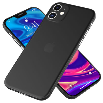 NALIA Ultra Slim Hardcase für iPhone 12 Mini – Matt-Transparent & 0.3mm Dünn – PHANTOM (Dünnes Cover & Kamera-Vollschutz) – Marke aus Berlin
